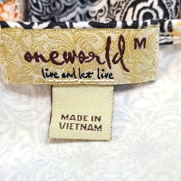 One World Bohemian Sleeveless Handkerchief Dress Multicolor, Size Medium - Picture 7 of 8